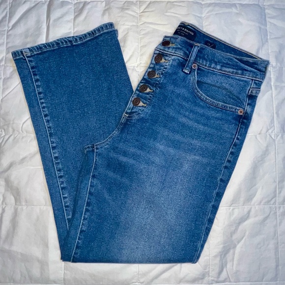 Lucky Brand mid-rise crop mini-bootcut AVA Button-Fly Jeans - 10 - Picture 8 of 8